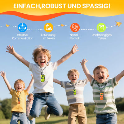 Walkie Talkie Kinder - Funkgerät Kinder Aufladbare,Spielzeug für 3-12 JäHrige Jungen,10 KanäLen,Hochauflösender Klangübertragung,Reichweite von 3km,Ideal für Outdoor-Abenteuer,Camping Und Wanderungen