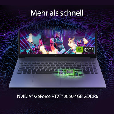 Lenovo LOQ Gaming Laptop | 15,6" Full HD 16:9 Display | 144Hz | Intel Core i5-12450HX | 16GB RAM | 512GB SSD | NVIDIA GeForce RTX2050 TGP 65W | G-Sync |QWERTZ | grau | AI Chip LA1
