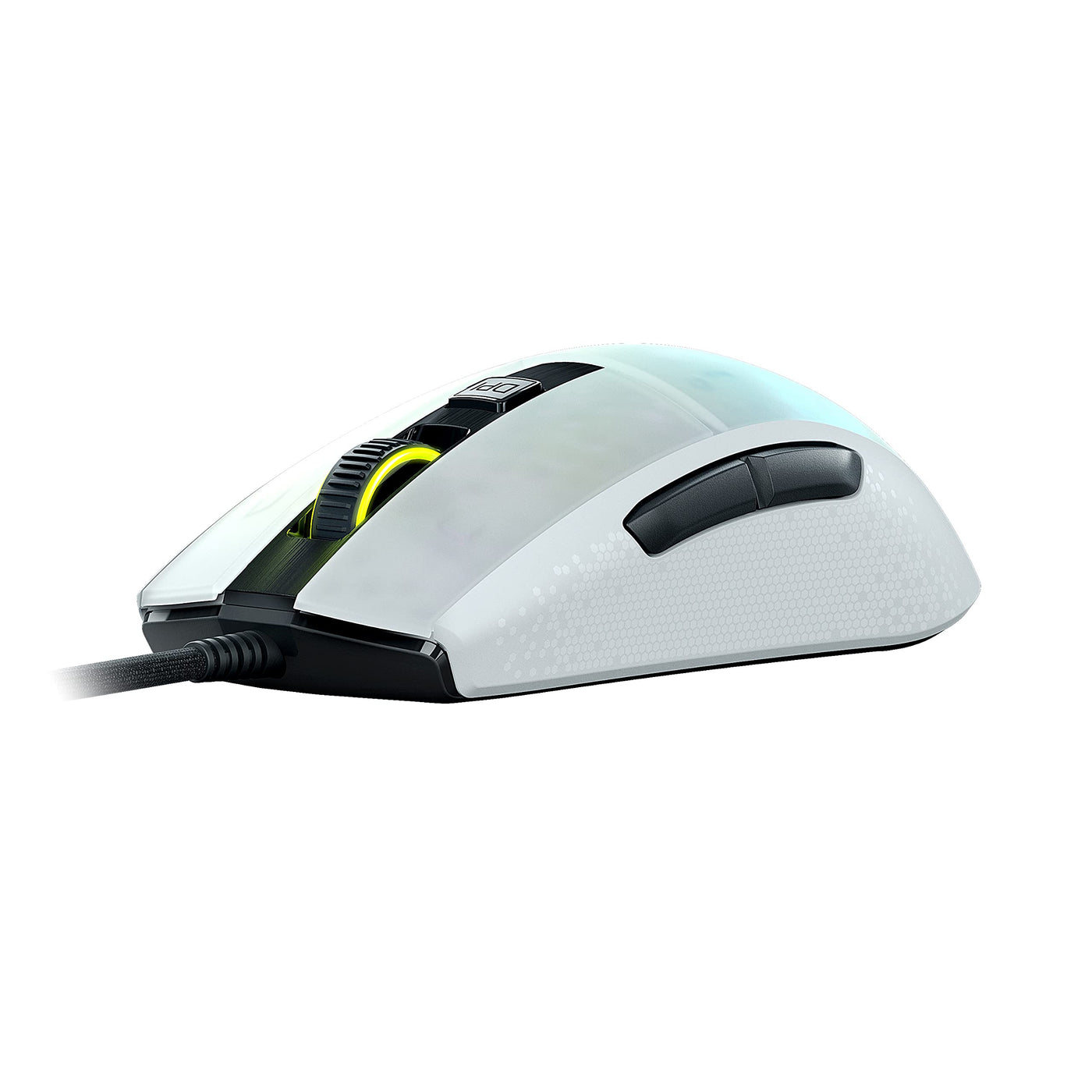 Roccat Burst Pro - Extrem leichte Optical Gaming Maus (hohe Präzision, Optischer Owl-Eye Sensor (100 bis 16.000 Dpi), RGB AIMO LED Beleuchtung, 68g leicht, Designt in Deutschland), weiß