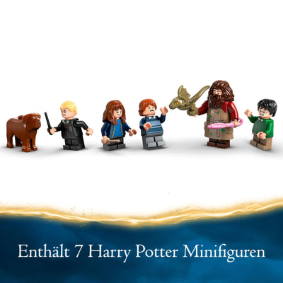 LEGO Harry Potter Hagrids Hütte: EIN unerwarteter Besuch Set mit 5 Mini-Figuren und 2 Tierfiguren, Geschenk für 8-jährige Mädchen, Jungs und Kinder, magisches Abenteuer-Spielzeug, Fantasy Set 76428