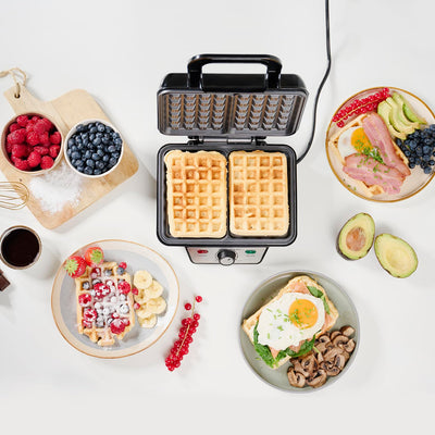 Tristar WF-2195 Waffeleisen – Zwei Waffeln gleichzeitig – Antihaftbeschichtung