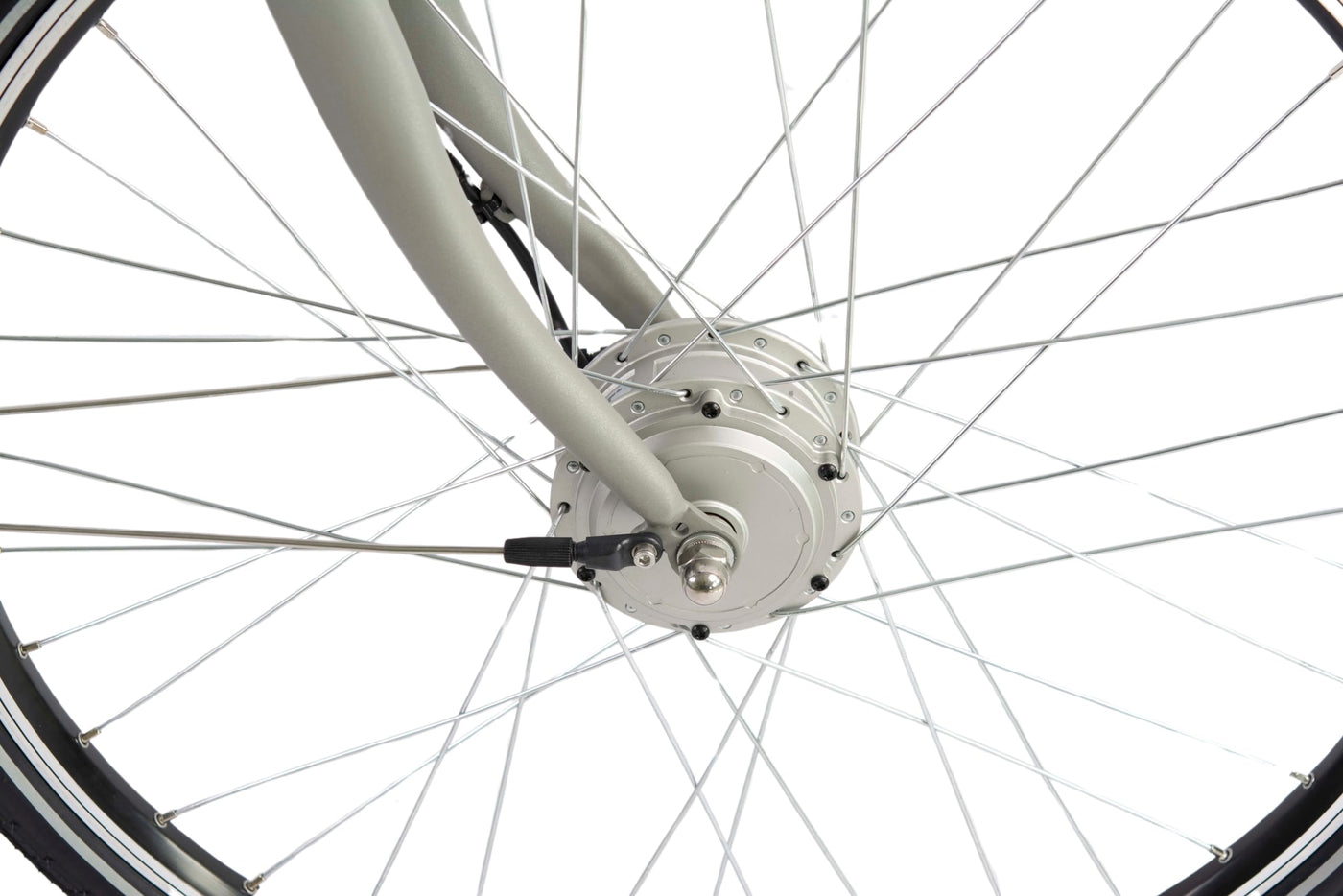 F.lli Schiano E-Moon, E Bike für die Stadt 28 Zoll, 36V 13Ah Abnehmbarer Akku, Motor 250W 40Nm, City Ebike für Herren, Grau