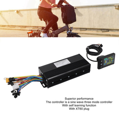 BuyWeek Elektrofahrrad Brushless Motor Controller Kit, 36V 48V 52V 1500W 2000W 40A 3 Modus Sinuswelle Controller mit S866 Farb LCD Display für E-Bike Elektroroller