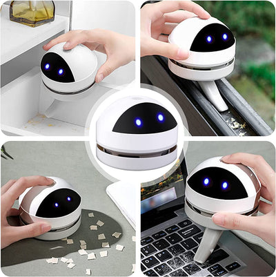 Molbory Tragbar Kabellos Mini Staubsauger, Tischstaubsauger Hohe Saugleistung Staub Reiniger mit 120 Minuten Laufzeit, USB Wiederaufladbar Tischstaubsauger für Desktop,Schule,Haushalt,Büro und Auto