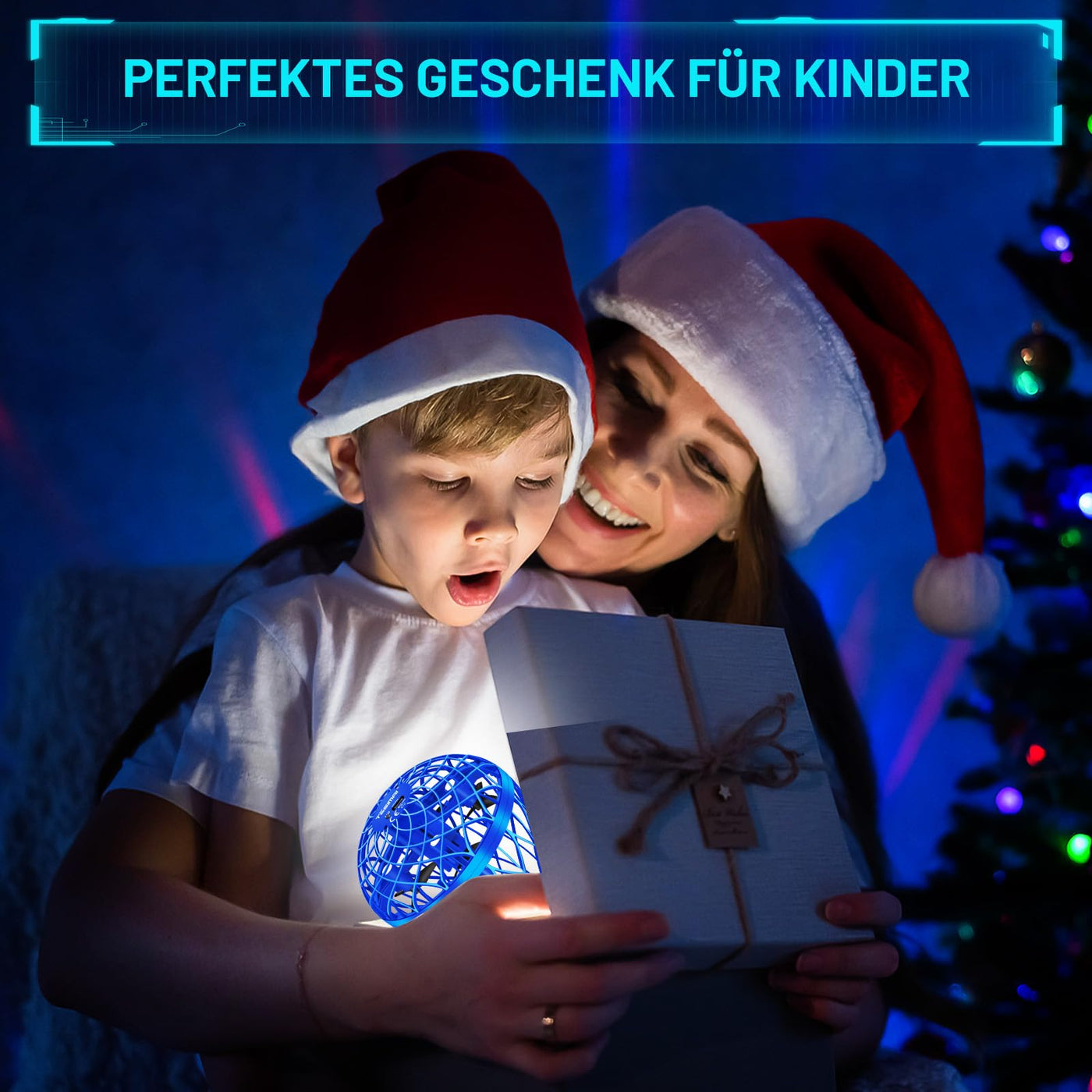 Fliegender Ball Spielzeug, 360° handgesteuerte Mini-Drohne für Kinder Spielzeug ab 6-12 Jahren, Droleapfly Magic Hover Ball mit Hüpfmodus, Flugzeug Drone Geschenke für Jungen