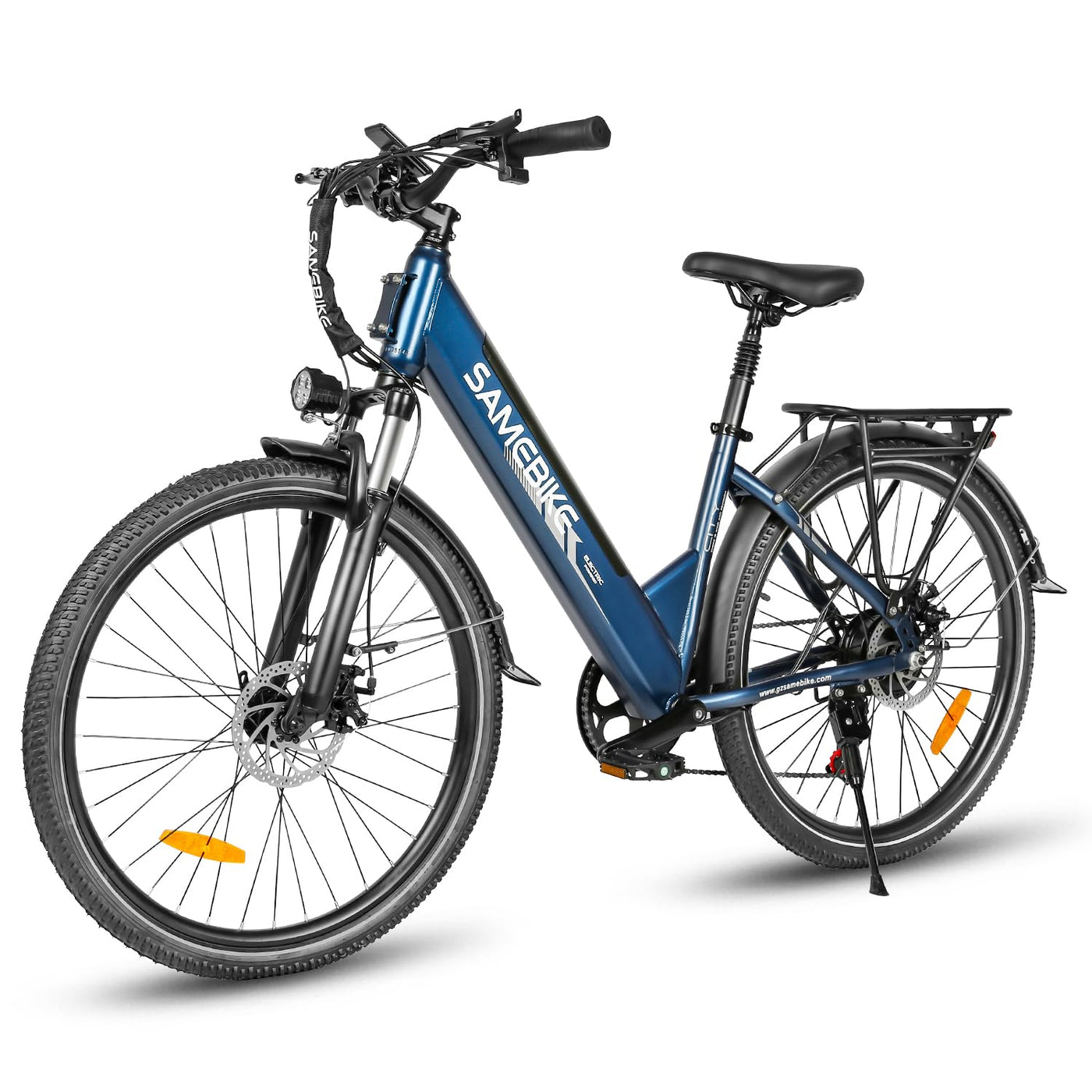 SAMEBIKE 26 Zoll E-Bike Herren Damen mit 250W Motor, 36V 540Wh Akku, Elektrofahrräder E-Fahrrad mit 7-Gang-Getriebe, LCD-Display, Pedelec Citybike EBike, Grün (Urban, Blau)