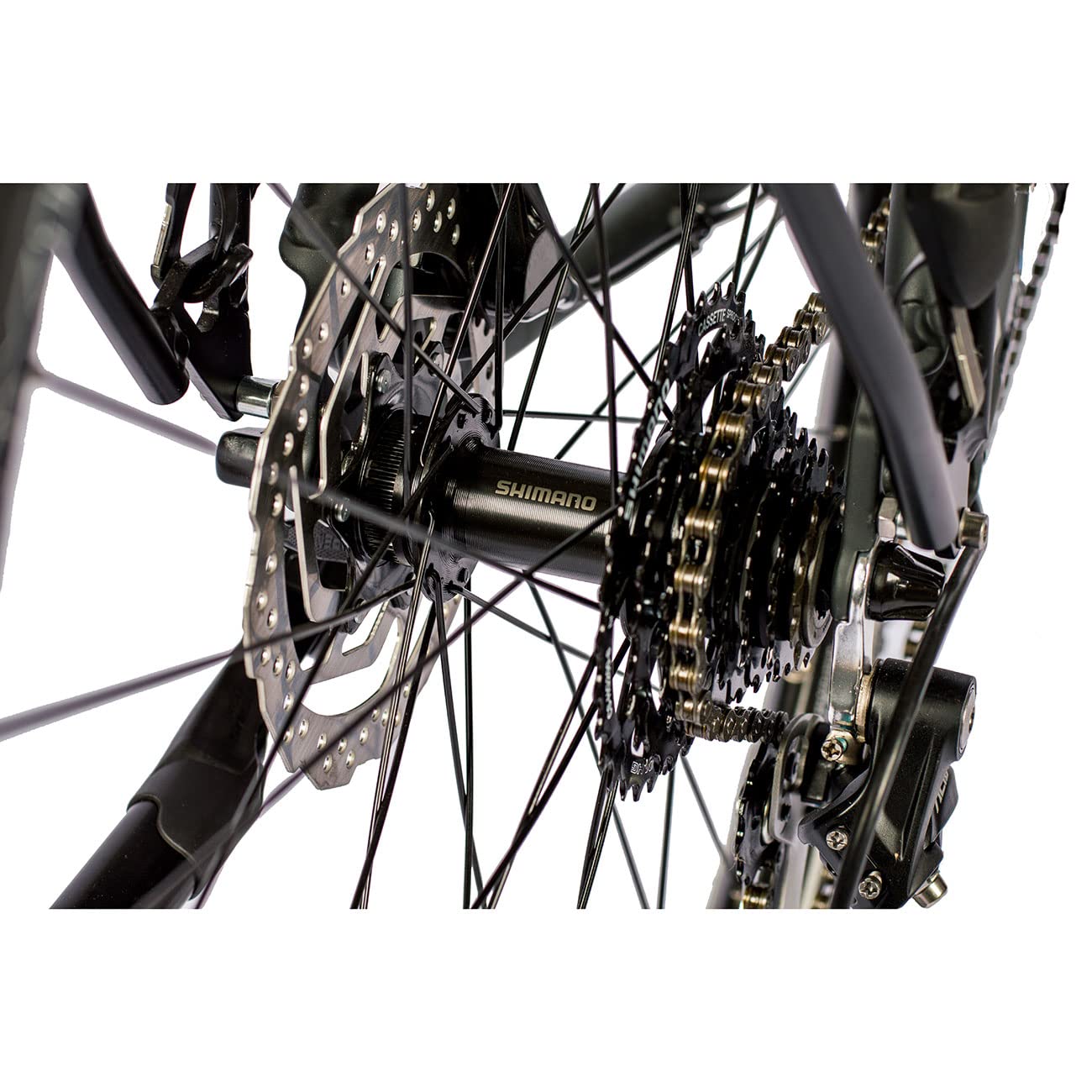 Airtracks 28 Zoll Trekking Herren Fahrrad Trekkingbike TR.2845 Trekkingrad City Bike Shimano 27 Gang ALIVIO RD-M4000 SGS Kettenschaltung Nabendinamo Schwarz Matt - 52cm Körpergröße 165-175cm
