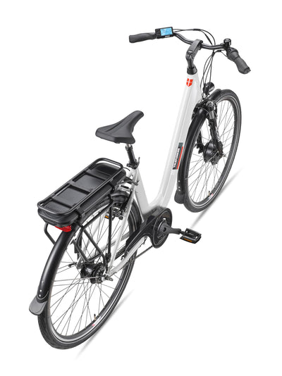 TELEFUNKEN E-Bike Damen 28 Zoll, Elektrofahrrad Frontmotor, 7-Gang Nabenschaltung, V-Bremsen, Pedelec Citybike inkl. Fahrradschloss, RC845 Multitalent