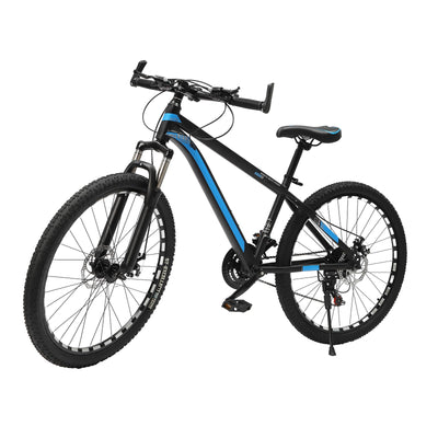 Donened 26 Zoll Mountainbike, 21 Gang Fahrrad mit Scheibenbremsen MTB für Mädchen Jungen Herren und Damen (Blau)
