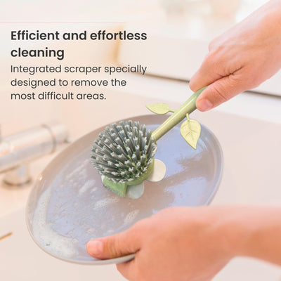 VIGAR Geschirrspülbürste, Nylon-Kunststoff, Rosa, 8 x 7,5 x 25,5 cm