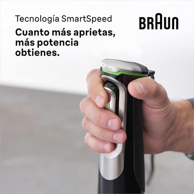Braun MultiQuick 9 MQ 9147X Stabmixer – Pürierstab mit Active PowerDrive Technologie und 5 Zubehörteilen zum Zerkleinern,Stampfen, Rühren, Mixen und Eis-Crushen, 1200 Watt, schwarz/Edelstahl