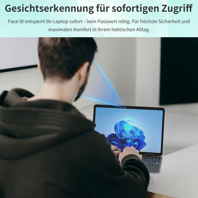 11" 2-in-1 Touchscreen Rosa Laptop, N100 Quad-Core Prozessor, 16GB RAM 512GB SSD, Gesichtserkennung, FHD IPS, 360° Klappbar (Grün, 32GB RAM | 1TB SSD)