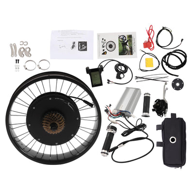 Vielrosse 20 Zoll Elektro Fahrrad Hinterrad Umbausatz, 1500W 48V LCD Radnabenmotor Conversion Kit für Heckmotor