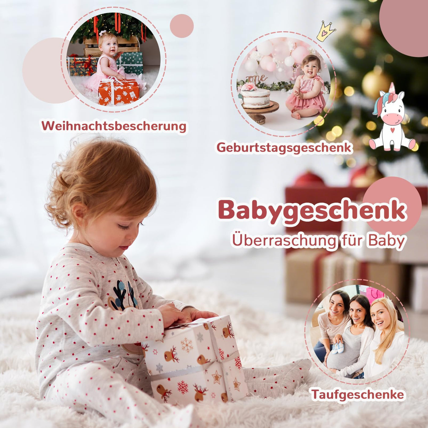 5 in 1 Baby Spielzeug 6 Monate, Montessori Spielzeug Baby, Motorikspielzeug, Stapelspielzeug Blöcken, Sensorik Spielzeug, Babyspielzeug ab 6 9 12 Monate Lernspielzeug Geschenk 1 Jahr Mädchen Junge
