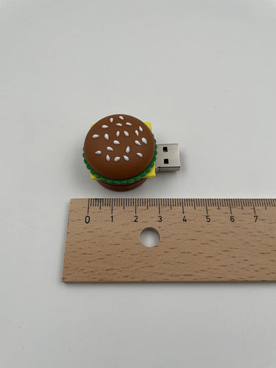 Onwomania USB Stick 16GB Hamburger Cheeseburger Burger Braun USB Speicherstick - Datenspeicher - Memory Stick für Laptop Notebook Ultrabook