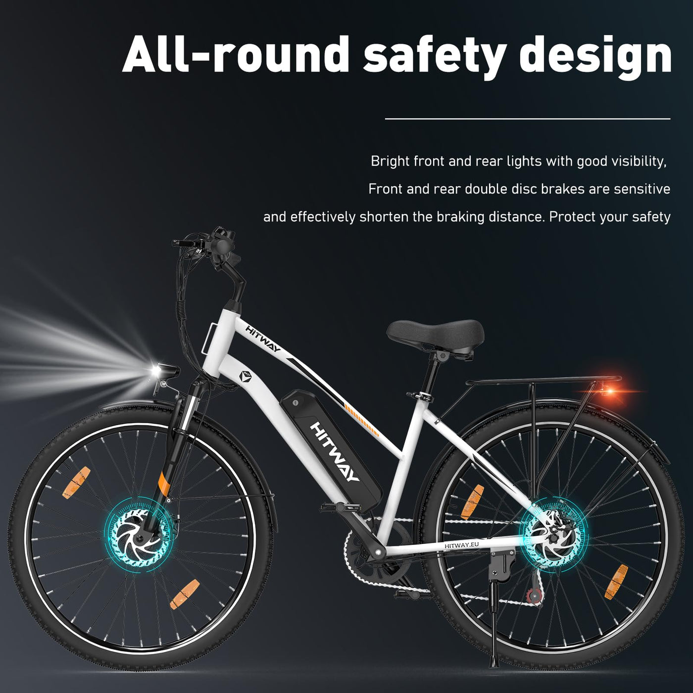 HITWAY E Bike 28 Zoll, Elektrofahrrad Pedelec für Damen und Herren, E-Fahrrad mit 36V 12Ah Wechselakku, 250W Motor, 7 Gang Schaltung, Citybike Electric Bike Ebike Reichweite bis zu 35-90km