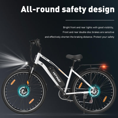 HITWAY E Bike 28 Zoll, Elektrofahrrad Pedelec für Damen und Herren, E-Fahrrad mit 36V 12Ah Wechselakku, 250W Motor, 7 Gang Schaltung, Citybike Electric Bike Ebike Reichweite bis zu 35-90km