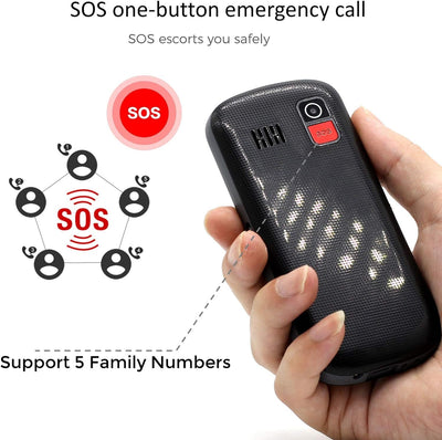 artfone 182 Seniorenhandy mit großen Tasten | Seniorenhandy ohne Vertrag | GSM Dual-SIM-Handy für Senioren mit Notruftaste |1.77 -Inch Rentner Handy |1400 mAh