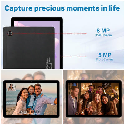 Freeski Tablet 11 Zoll (2025), Android 14 Tablet PC Octa-Core, 5G WiFi, Bluetooth 5.0, 10GB RAM 128GB ROM 1TB TF, 1280x800 IPS, 6800mAh, 5MP+8MP, Widevine L1 (Schwarz, 11 inch)