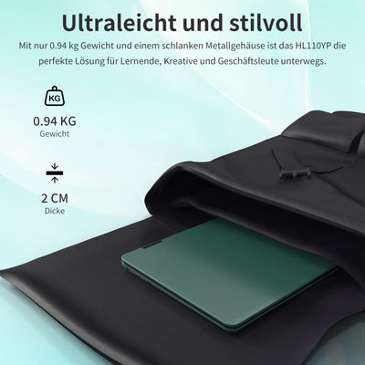 11" 2-in-1 Touchscreen Rosa Laptop, N100 Quad-Core Prozessor, 16GB RAM 512GB SSD, Gesichtserkennung, FHD IPS, 360° Klappbar (Grün, 32GB RAM | 1TB SSD)