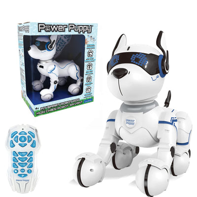 Lexibook Power Puppy - Mein Roboterhund zum Trainieren - Programmierbarer Roboter mit Fernbedienung, Dressurfunktion, Gestensteuerung, Tanz, Musik, Lichteffekte - DOG01