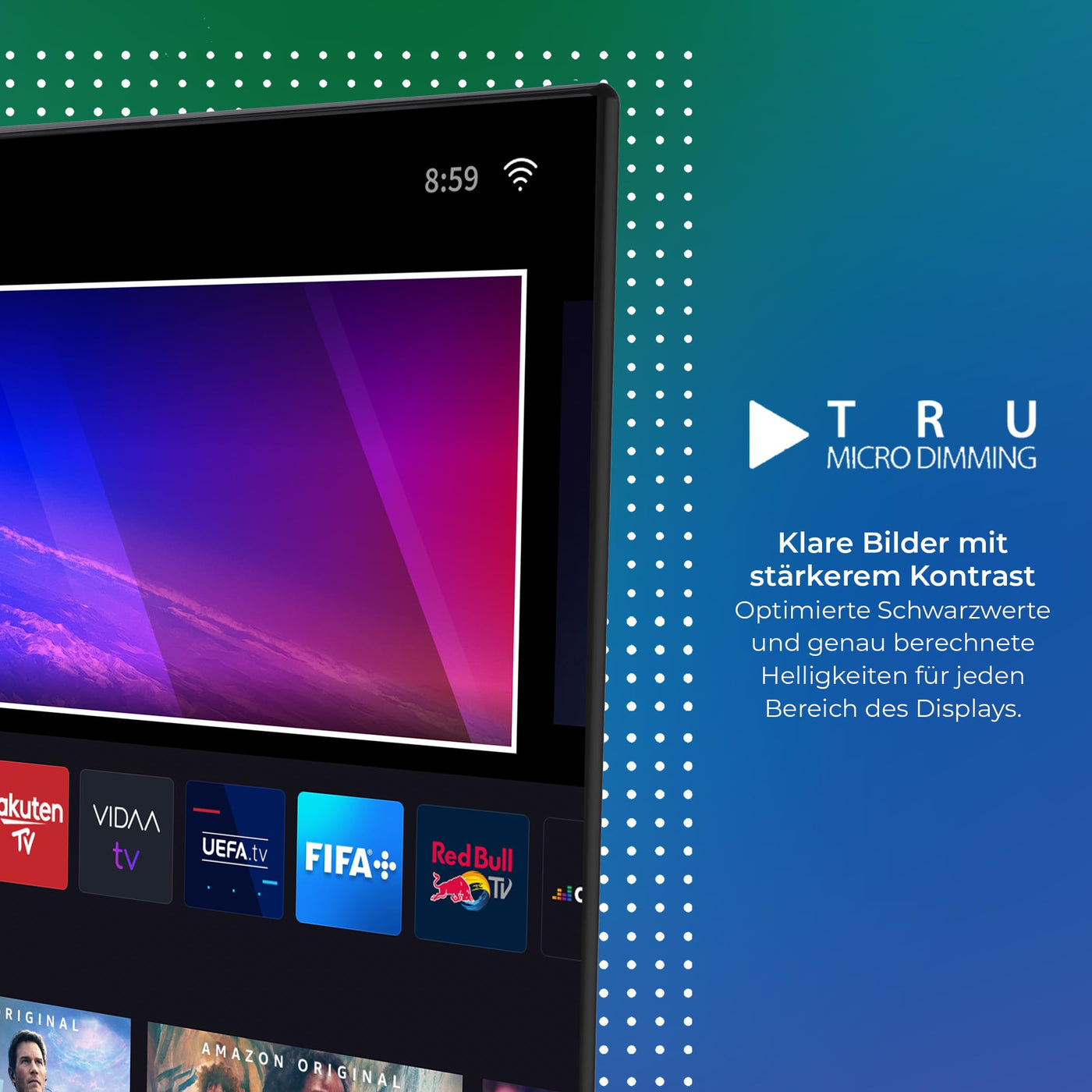 Toshiba 43LV3E63DAZ 43 Zoll Fernseher/VIDAA Smart TV (Full HD, HDR, Triple-Tuner, Bluetooth, Dolby Audio)