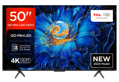 TCL 50C61KS 50 Zoll, QD-Mini LED TV, 4K UHD, Smart Google Fernseher mit, Dolby Atmos und Game Master