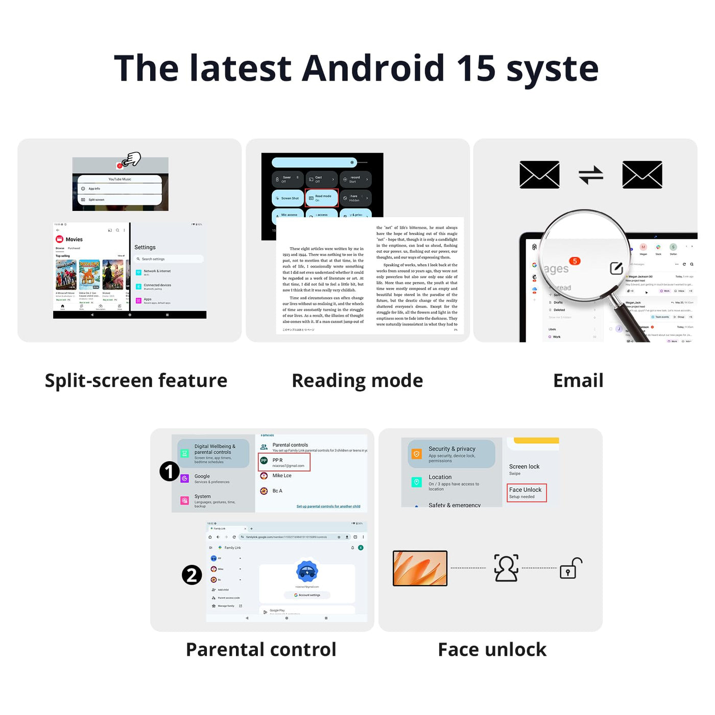 SVITOO Tablet 11 Zoll, Android 15 Tablet 4 GB Arbeitsspeicher + 128GB ROM, T606 Octa-Core, 1280x800 HD, 8000mAh（mit NTC, Widevine L1, 13MP+5MP, 2.4G + 5G WiFi, GPS (Tastatur-Set)
