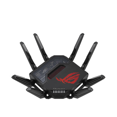 ASUS ROG Rapture GT-BE98 Quad-Band WiFi 7 Gaming Router (320MHz Bandbreite, duale 10G Ports, Backup WAN, Mobile Game Mode, Aura RGB, AiMesh, VPN)