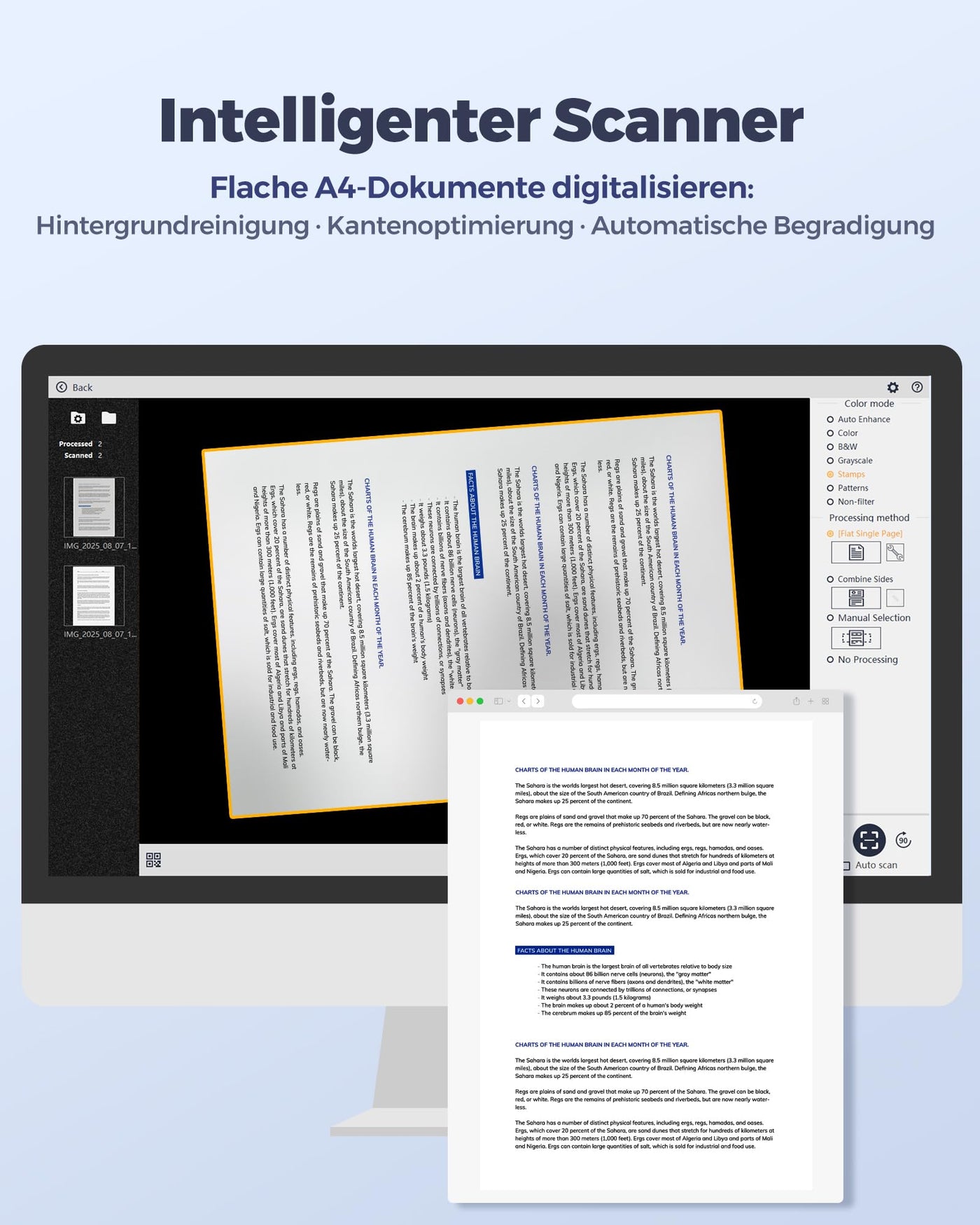 CZUR 8MP USB-Dokumentenkamera und Visualizer, A4 Dokumentenscanner tragbarer Scanner, für Lehr- und Klassenzimmer, Home-Office, kompatibel mit Windows, macOS (Lens800)
