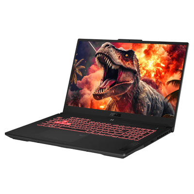 ASUS TUF A17 Gaming Laptop, AMD Ryzen 7-7435HS, 64 GB DDR5 RAM, 1 TB PCIe SSD, 17.3" FHD Display, Nvidia GeForce RTX 4050, 1-Zone RGB QWERTZ Tastatur, Windows 11 Home, Grau