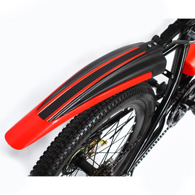 WEIGR 20 Zoll Kinderfahrrad ab 5 Jahren Mountainbike MTB Fahrrad Kinderfahrräder mit V-Brake Bremsen - Schutzblech Federgabel, Mountain Bikes für Mädchen Jungen Herren (Rot)