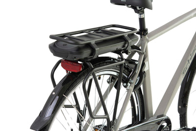 F.lli Schiano E-Moon, E Bike für die Stadt 28 Zoll, 36V 13Ah Abnehmbarer Akku, Motor 250W 40Nm, City Ebike für Herren, Grau
