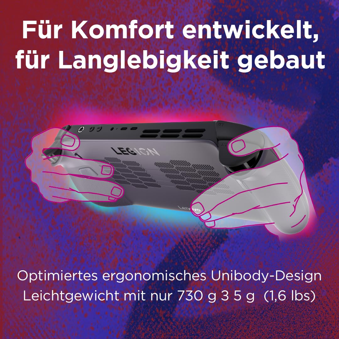 Lenovo Legion Go S Gaming Konsole | 8" WUXGA Display | AMD Ryzen Z2 Go | 16GB RAM | 1TB SSD | AMD Radeon Grafik | SteamOS | Nebula Nocturne schwarz