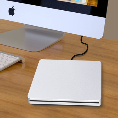 NOLYTH Externes CD Laufwerk für Laptop, DVD Laufwerk Extern für Mac MacBook, Slot-in Externe Optische Laufwerke, Portable USB CD Laufwerk Extern Brenner Externes Laufwerk für PC Apple Windows Desktop