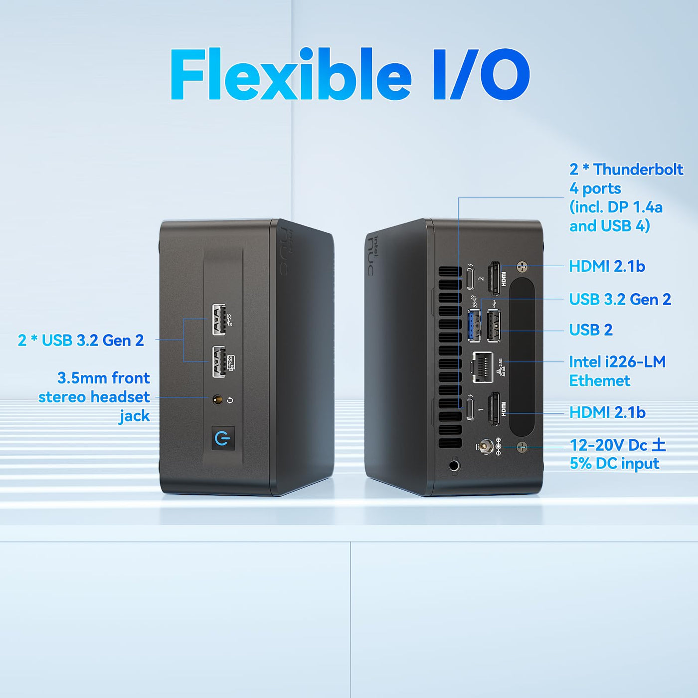 Intel NUC 13 PRO NUC13ANHi5 Arena Canyon, 16 GB RAM 512 GB SSD, Intel Core i5-1340P, Win 11 Pro Mini Desktop Computer, 8K/4K UHD, Gigabit Ethernet/WiFi-6/VESA für Business/Büro/Zuhause