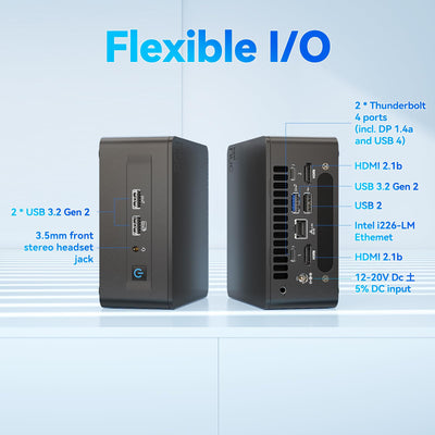 Intel NUC 13 PRO NUC13ANHi5 Arena Canyon, 16 GB RAM 512 GB SSD, Intel Core i5-1340P, Win 11 Pro Mini Desktop Computer, 8K/4K UHD, Gigabit Ethernet/WiFi-6/VESA für Business/Büro/Zuhause
