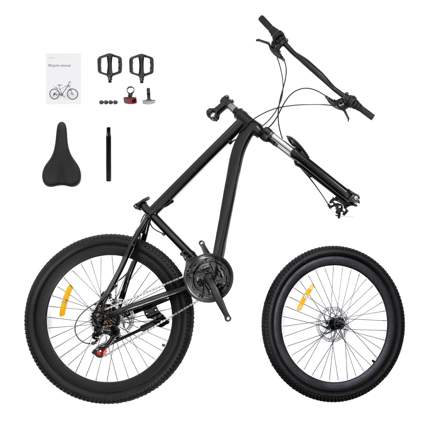 DSYOGX 26 Zoll Mountainbike, 21-Gang-Schaltung Fahrrad für 1.65-1.80m Höhe Jungen Mädchen Erwachsene, Scheibenbremse, Einstellbare Sattelhöhe 80-95cm, Einfachheit