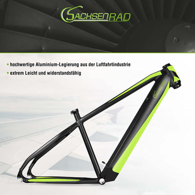 SachsenRAD E-Bike Mountain Bike R8 Ranger mit StVZO-Zertifiziert, 27,5 Zoll,Hydraulischen Scheibenbremsen,7-Gang Schaltung,LCD-Display,36V Vollintegriertem Akku,On und Off-Road Reifen-Grau