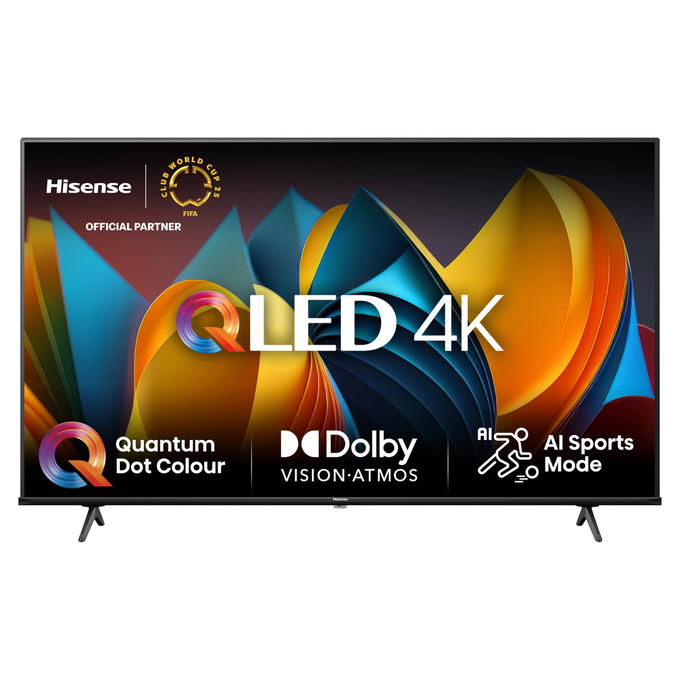 Hisense 43E7NQ 108 cm (43 Zoll) Fernseher, 4K UHD, QLED, HDR10, HDR10+ decoding, HLG, Dolby Vision Atmos, 60Hz Panel, Smooth Motion, Bluetooth, Alexa Built-in, VIDAA Voice, Schwarz [2024]