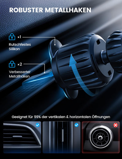 Lamicall 15W für MagSafe Autohalterung mit Ladefunktion - [TOP Schnelles Laden] Handyhalterung Auto für MagSafe Ladegerät Auto Lüftung, Wireless KFZ Handyhalter Magnet für iPhone 17/16/15/14/13/12