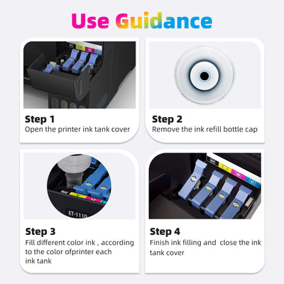 JoyPrinting 104 Tinte Kompatibel für Epson 104 Multipack Tintenflasche für Ecotank ET-2820 ET-2710 ET-2720 ET-2815 ET-2810 ET-2826 ET-1810 ET‑2711 ET-2712 ET-2715 ET-2714 ET-2721 ET-2726 ET-4800