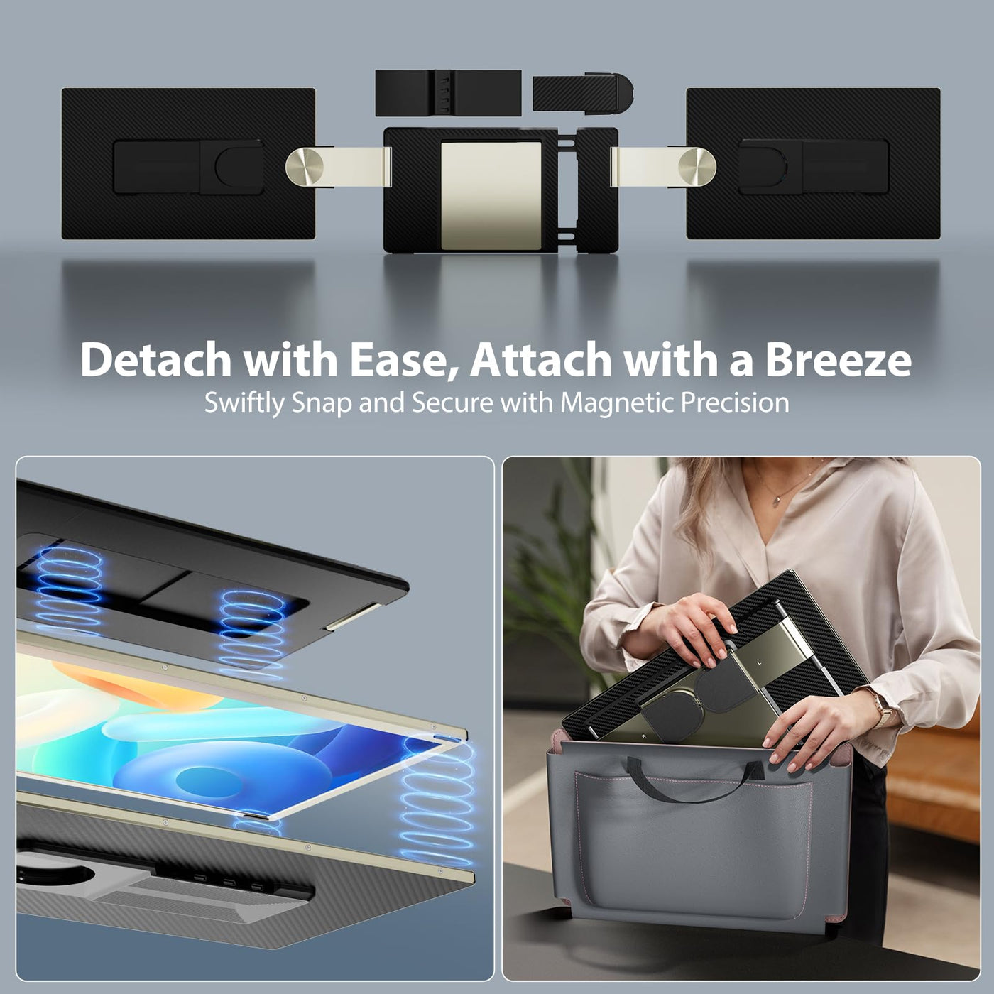 Teamgee Laptop Monitor Erweiterung für alle Laptops, 15,6’’ FHD 120% sRGB Portable Monitor, Plug & Play Display für Mac, Windows, Chrome, Linux, Android, DeX, PC