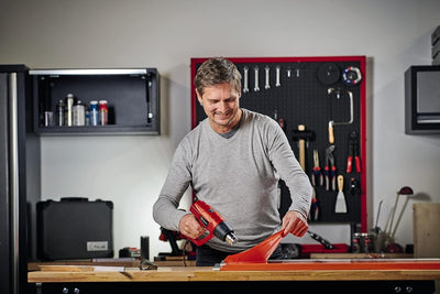 Einhell Heißluftpistole TH-HA 2000/1 (2000 W, 2 Temperaturstufen 350°/550°, Überhitzungsschutz, inkl. 4 Düsen und Farbkratzer)