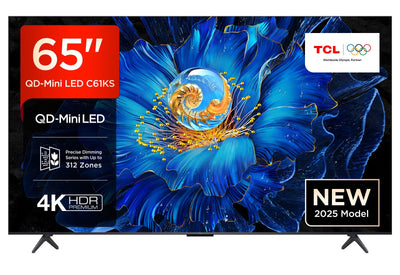 TCL 65C61KS 65 Zoll, QD-Mini LED TV, 4K UHD, Smart Google Fernseher mit Dolby Atmos, Onkyo 2.1 Sound System, Game Master