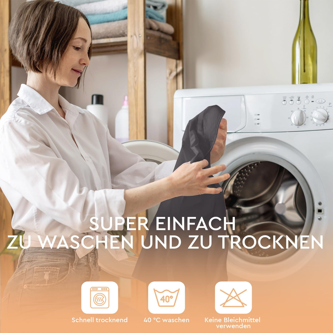 Sleeptime 100% Baumwolle Bettwäsche 135cm x 200cm 4teilig Grau/Anthrazit - weich & bügelfrei Bettbezüge mit Reißverschluss - zweifarbiges Bettwäsche Set mit 2 Kissenbezüge 80cm x 80cm