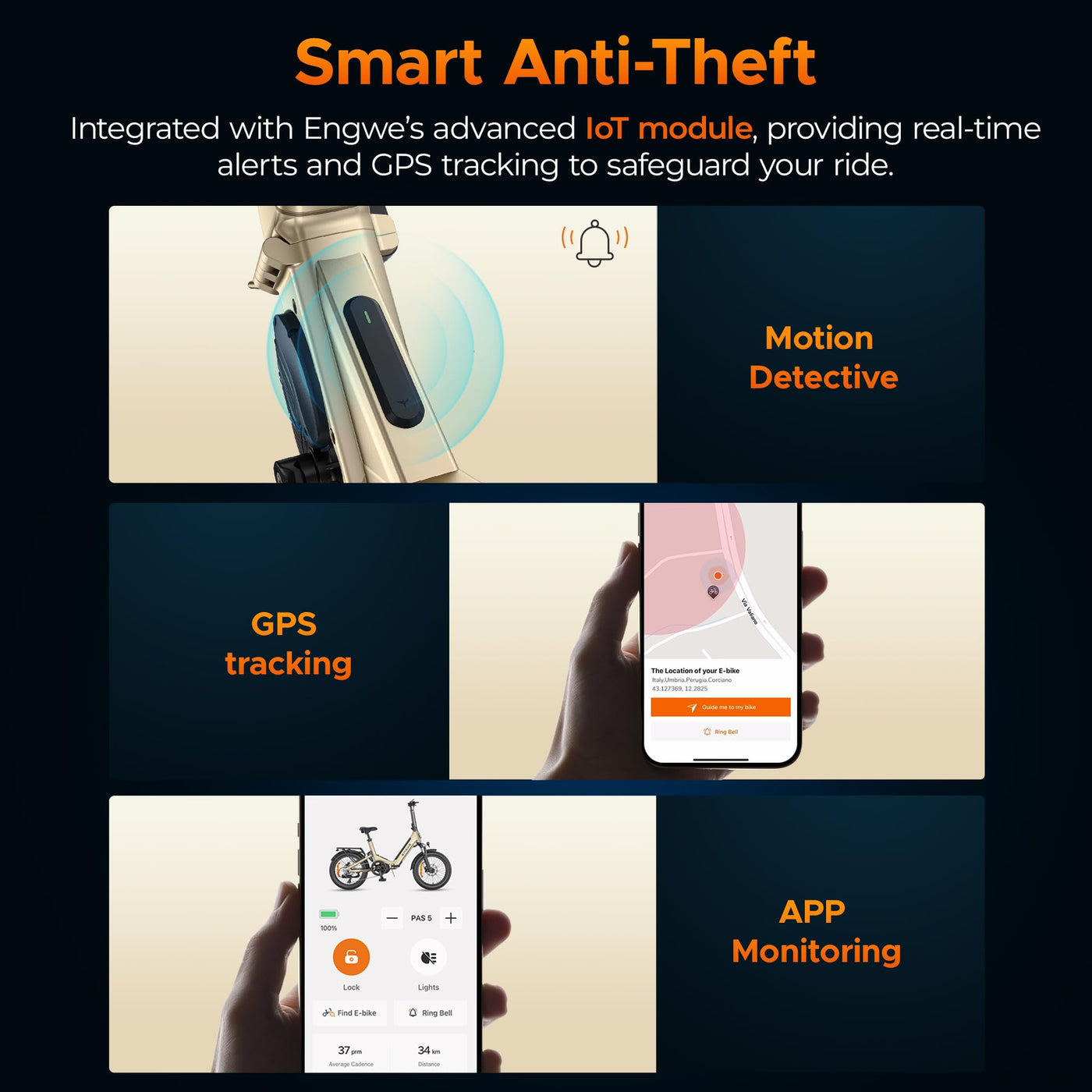 ENGWE E Bike mit APP&IoT, Ebike 48V 15Ah Akku bis 160km, Drehmomentsensor & hydraulische Bremsen, 20 * 3.0 Reifen, 2 Stunden aufgeladen (Gelb)