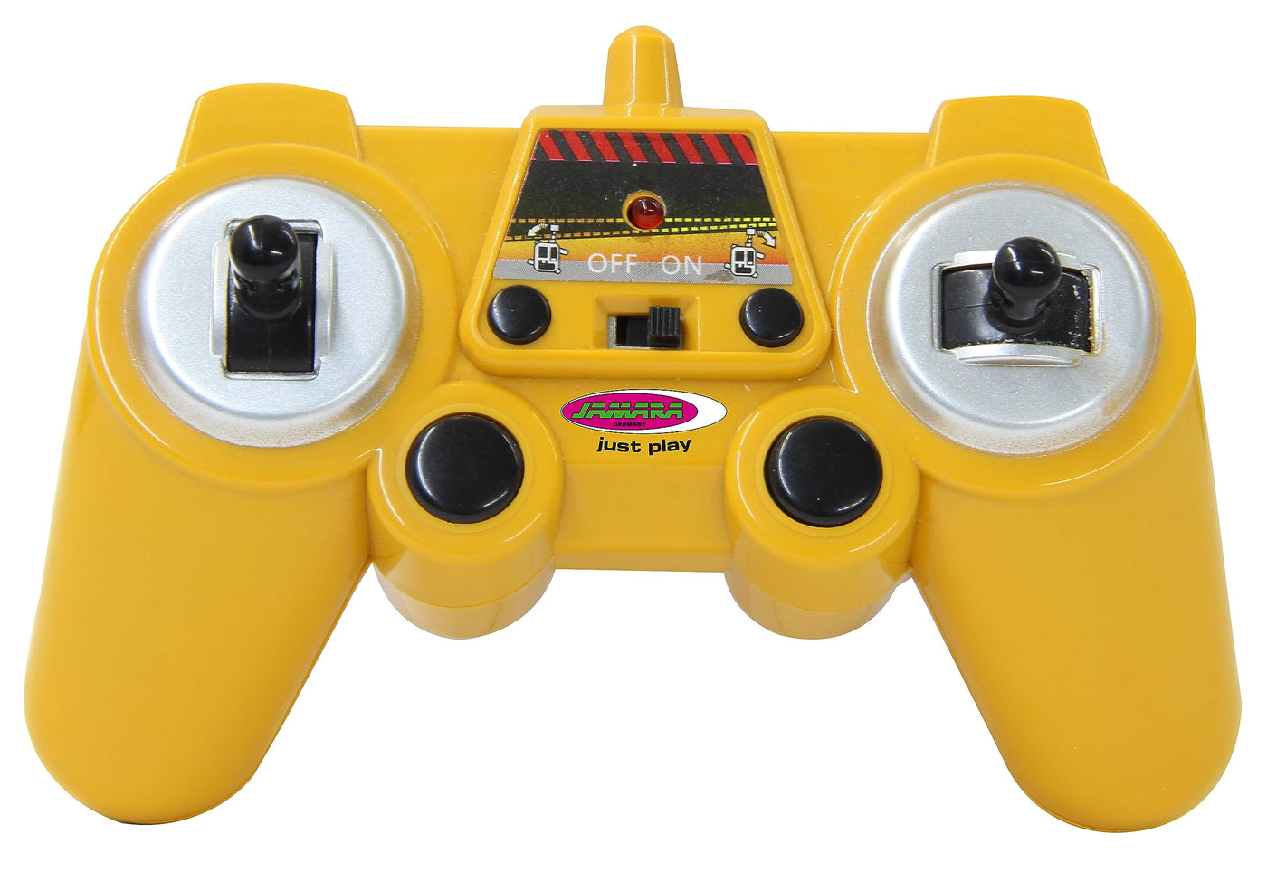 JAMARA 406310 Bagger S-Matic 2,4GHz, Kinderbagger, Spiezeugbagger, RC Kids, Ferngesteuert, Raupenantrieb, Mehrspielerbetrieb, ab 6 Jahre, 360 Grad Turmdrehung, Gelb