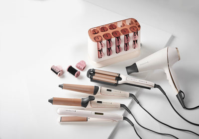 Remington Glätteisen PROluxe (OPTIheat-Technologie für lang anhaltende Styling-Ergebnisse in nur einem Zug & Ultimate-Glide-Keramikbeschichtung) LCD-Display, 150-230°C, Haarglätter S9100