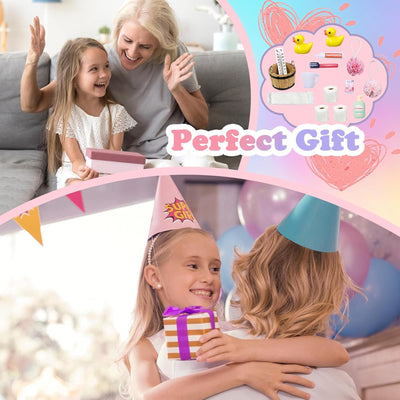 Miniatur Wichtelzubehör Bade Set, Wichtel Zubehör, Wichtel Wasch Set Badeutensilien mit Mini Zahnpasta Zahnbürste Badeschwamm Ente Klopapier Rollen für Wichteltür Weihnachten und Puppenhaus Deko